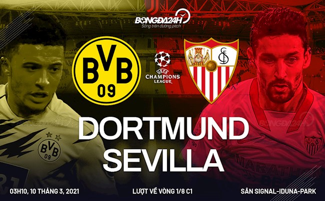 Nhận định bóng đá Dortmund vs Sevilla 3h00 ngày 10/3 (Champions League 2020/21)