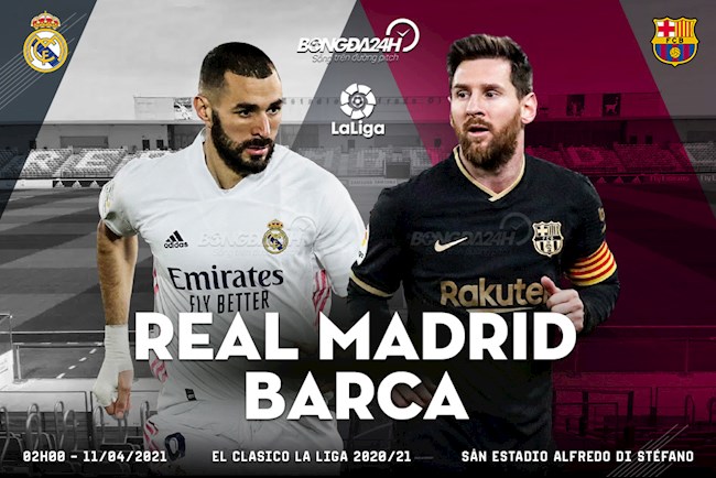 Trực tiếp bóng đá Real Madrid vs Barca La Liga 2021 đêm nay