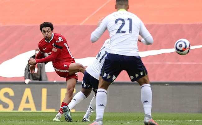 Liverpool vs Aston Alexander-Arnold sut bong