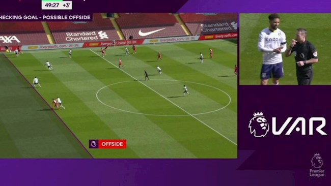 Trọng tài tước bàn thắng của Firmino vì cho rằng Jota việt vị