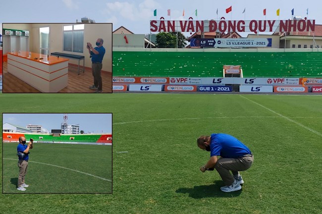 Nhà cầm quân người Hàn Quốc đã kiểm tra rất kỹ cơ sở vật chất của sân Quy Nhơn