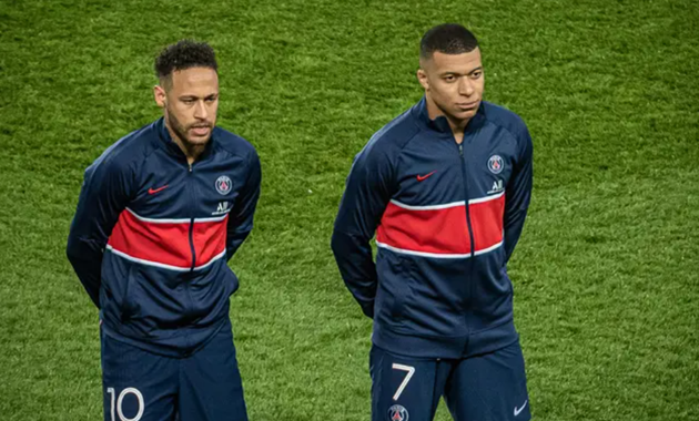 Neymar và Mbappe trong màu áo PSG