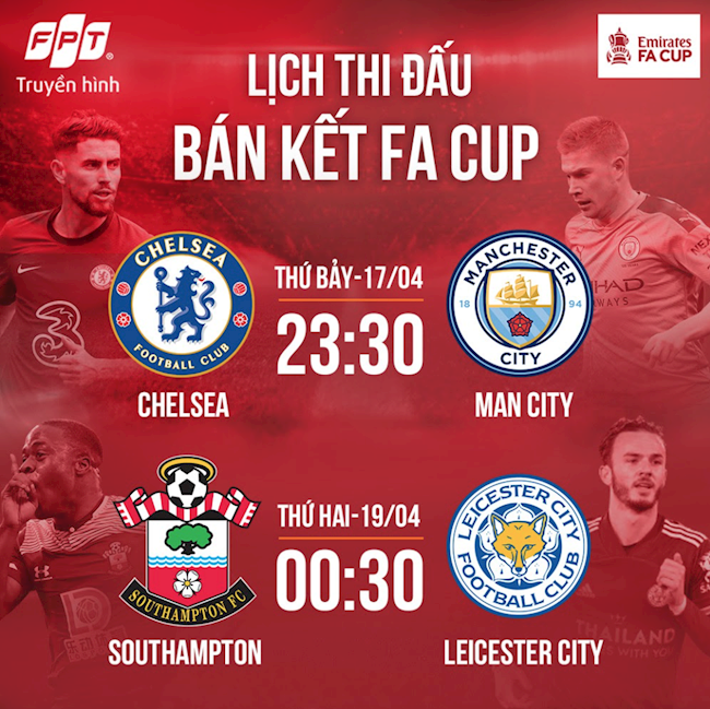 Lich thi dau ban ket FA Cup