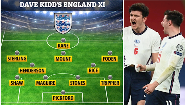 Đây! Đội hình tốt nhất của ĐT Anh ở VCK Euro 2020