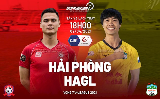 Trực tiếp bóng đá Hải Phòng vs HAGL vòng 7 V-League 2021 lúc 18h00 ngày hôm nay 2/4