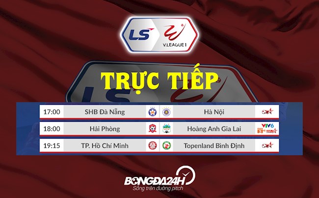 Trực tiếp V.League hôm nay 2/4/2021