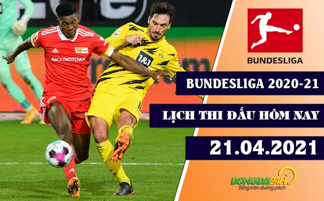 lịch bundesliga Lịch thi đấu và trực tiếp Bundesliga 2020-21 hôm nay 21/4: Dortmund chạm trán Union Berlin