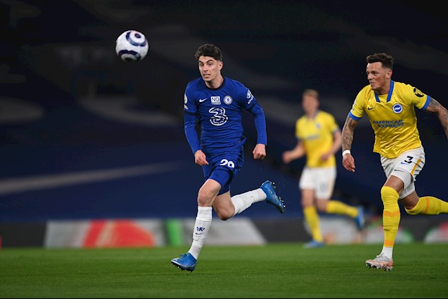 Kai Havertz được bố trí đá số 9 ảo ở trận này