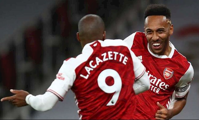 Aubameyang va Lacazette cua Arsenal Aubameyang va Lacazette cua Arsenal