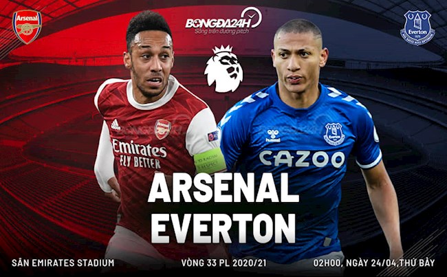 Nhận định Arsenal vs Everton (02h00 ngày 24/4): Điểm tựa Emirates