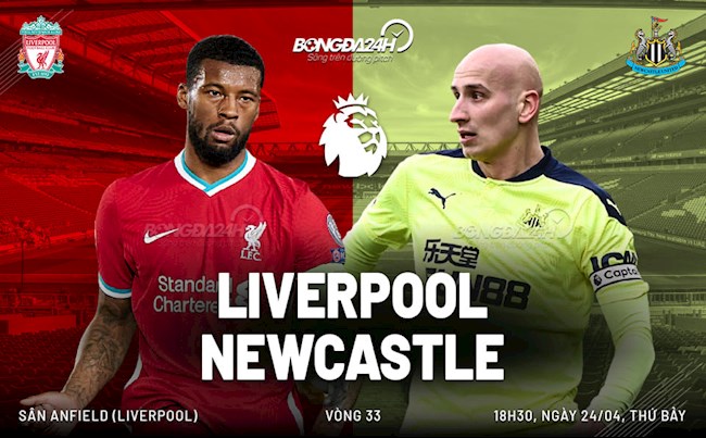 Trực tiếp bóng đá Liverpool vs Newcastle vòng 33 Ngoại hạng Anh 2020/21 lúc 18h30 ngày hôm nay 24/4