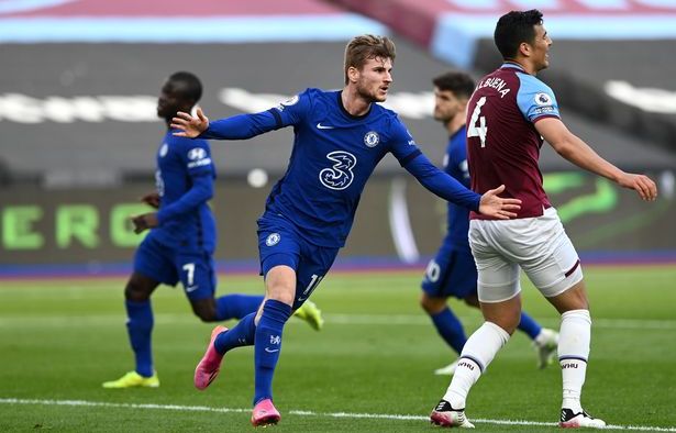 West Ham vs Chelsea Werner ghi ban