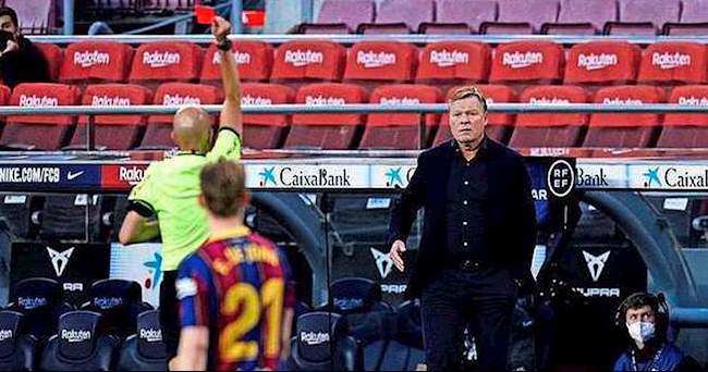 Ăn thẻ đỏ ở trận thua Granada, HLV Koeman một mực kêu oan
