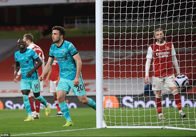 Jota hoàn tất cú đúp, ấn định chiến thắng 3-0 cho Liverpool