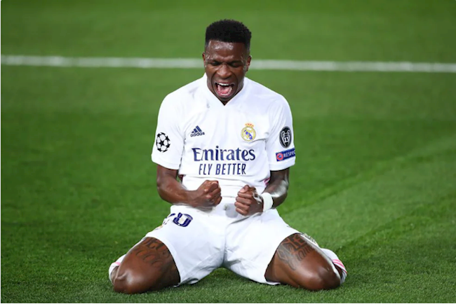 Vinicius sung sướng sau khi ghi bàn mở tỷ số cho Real Madrid Vinicius sung sướng sau khi ghi bàn mở tỷ số cho Real Madrid