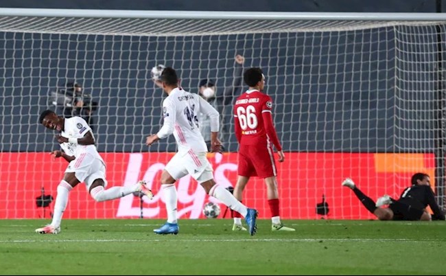 Real Madrid thang Liverpool Vinicius ghi ban