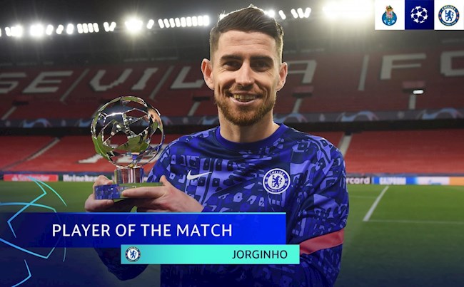 Jorginho hay nhất trận thắng Porto