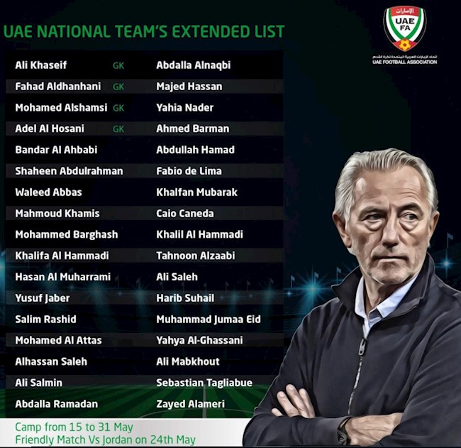 Danh sách ĐT UAE Danh sách ĐT UAE