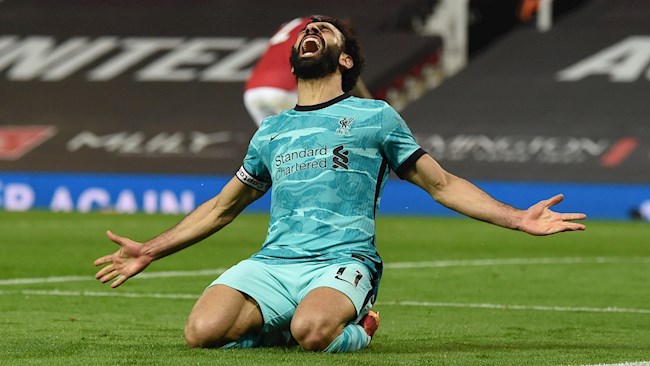 Salah phấn khích sau khi lập công ấn định chiến thắng 4-2 cho Liverpool