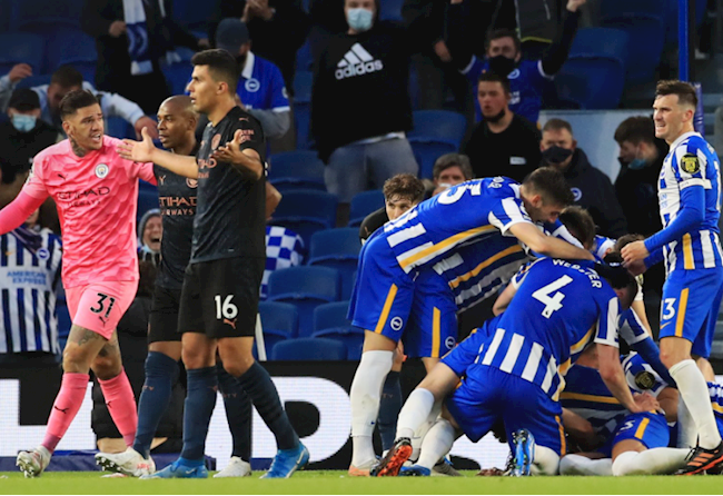 Man City thất bại 2-3 trước Brighton