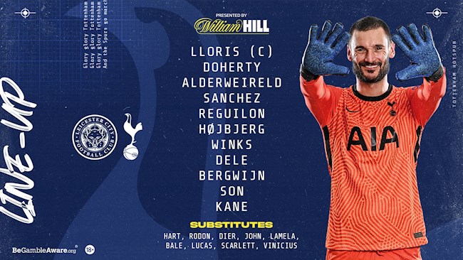 Danh sách xuất phát của Tottenham