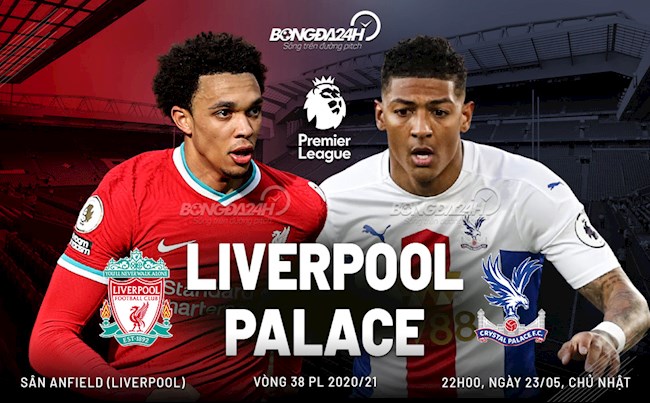 Trực tiếp bóng đá Liverpool vs Crystal Palace trận đấu vòng 38 Ngoại hạng Anh 2020/21 lúc 22h00 ngày hôm nay 23/5
