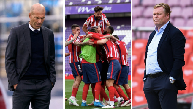 Zinedine Zidane và Ronald Koeman nói gì khi Atletico vô địch La Liga?