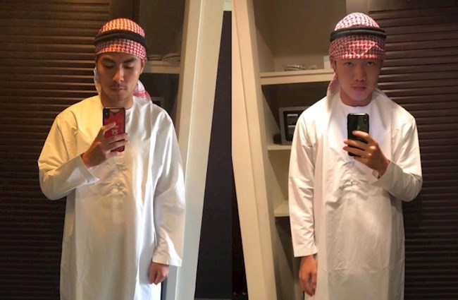 Bật cười với diện mạo đậm chất Tây Á của hai “quàng tử” Ả rập Xuân Trường - Đức Huy