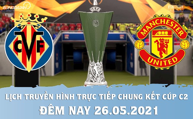 Lịch truyền hình trực tiếp Cúp C2/Europa League đêm nay 26/5/2021 trên K+