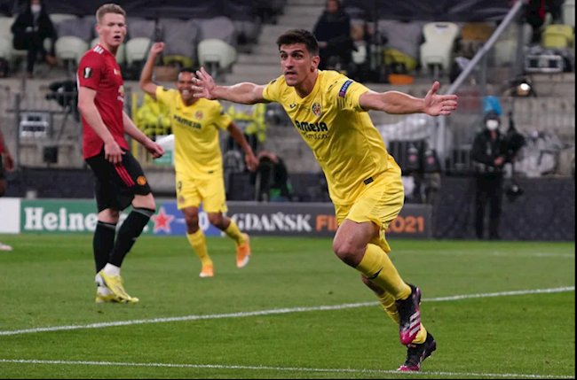 Gerard Moreno là người mở tỷ số cho Villarreal sau cú dứt điểm ở cự ly gần