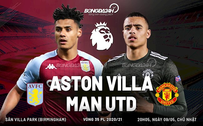 Trực tiếp bóng đá Aston Villa vs MU trận đấu vòng 35 Ngoại hạng Anh 2020/21 lúc 20h05 ngày hôm nay 9/5