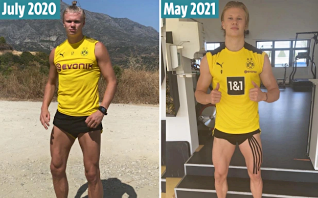 Erling Haaland tăng 8kg