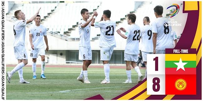 Thua tan nát ... 1-8, Myanmar rớt xuống cuối bảng tại vòng loại World Cup 2022