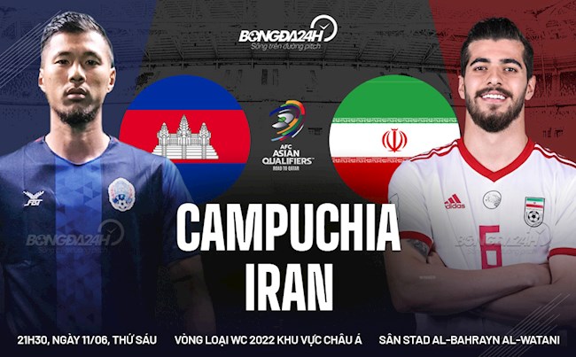 Nhận định bóng đá Campuchia vs Iran 21h30 ngày 11/6 (Vòng loại World Cup 2022)