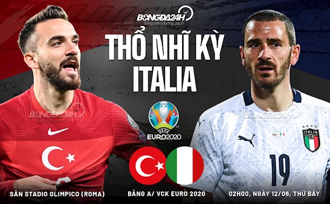 Euro 2020 được mở màn bằng chiến thắng tưng bừng của Italia italia với thổ nhĩ kỳ
