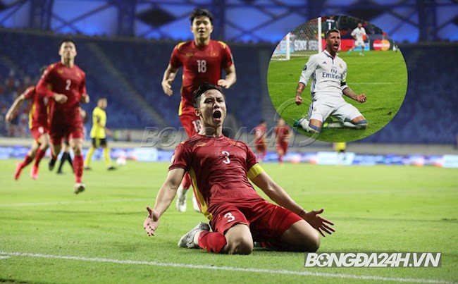 Quế Ngọc Hải ăn mừng