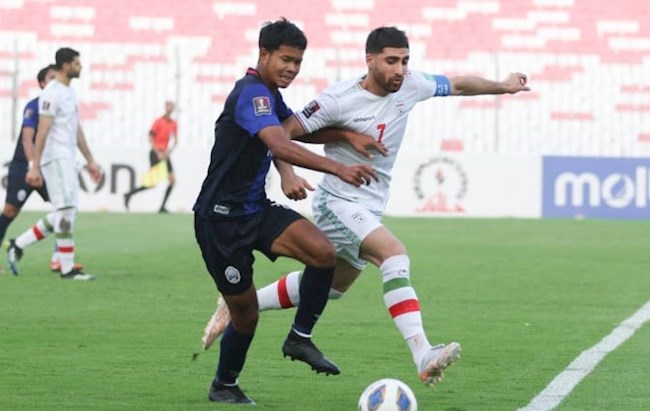 Campuchia nhận tổng cộng 24 bàn thua trong 2 lần đối đầu với Iran