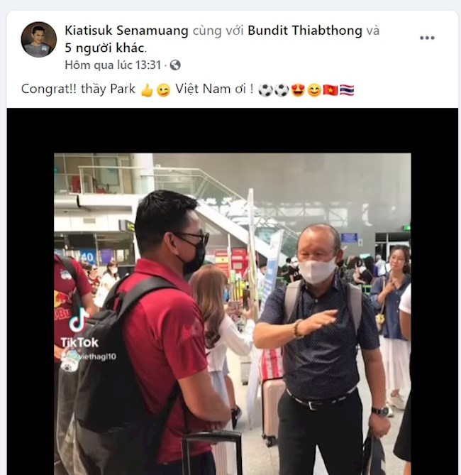 HLV Kiatisuk gửi lời chúc mừng ĐT Việt Nam sau chiến thắng trước Malaysia HLV Kiatisuk gửi lời chúc mừng ĐT Việt Nam sau chiến thắng trước Malaysia