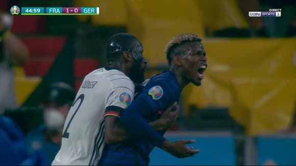 Rudiger chơi xấu Pogba