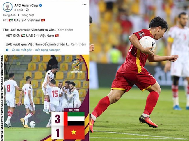 vn vs uae ai thắng-Tinh thần không chịu bỏ cuộc của tuyển Việt Nam khiến AFC một phen "bẽ mặt" 