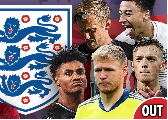 7 cầu thủ bị loại bỏ tạo ra đội hình 11 ngôi sao bỏ lỡ VCK Euro cùng ĐT Anh