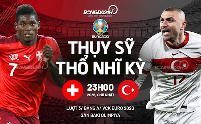 Tâm điểm Thụy Sĩ vs Thổ Nhĩ Kỳ (23h00 ngày 20/6): Niềm tin vào cửa trên