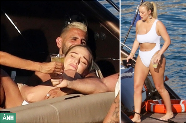 Riyad Mahrez âu yếm bạn gái mới trên du thuyền