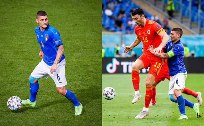 Bức ảnh Verratti tranh chấp với người khổng lồ gây sốt