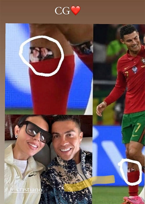 Ronaldo in hình bạn gái và các con lên tấm đệm ống chân