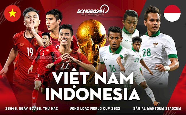 Trực tiếp bóng đá Việt Nam vs Indonesia trận đấu bảng G vòng loại World Cup 2022 khu vực châu Á lúc 23h45 ngày hôm nay 7/6