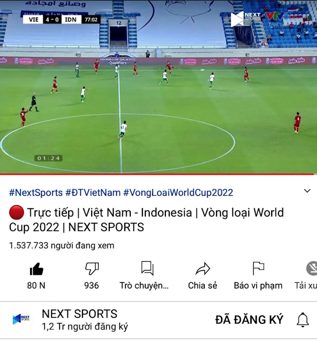 Kỷ lục người  xem  trên  Youtube  Next  Media