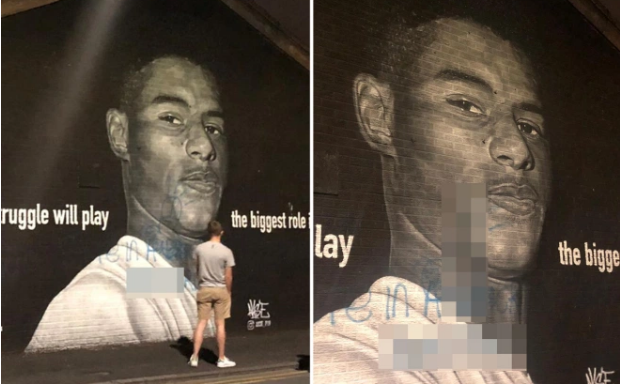Tranh tường người hùng cứu đói Rashford ở Manchester bị phá hoại