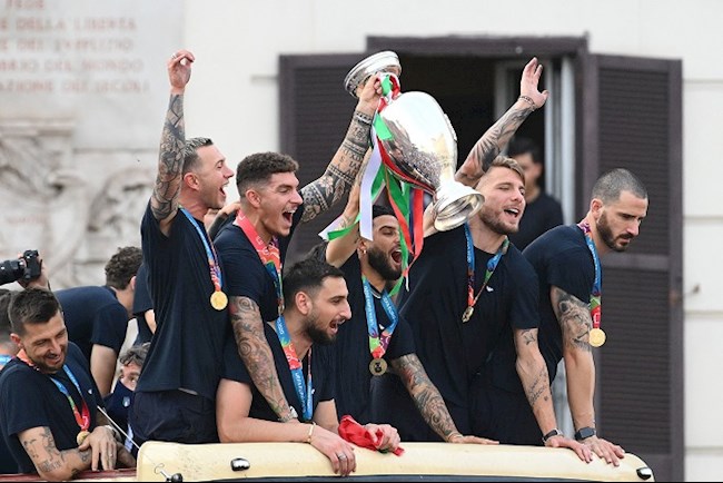 Italia ăn mừng chức vô địch Euro 2020 tại quê nhà