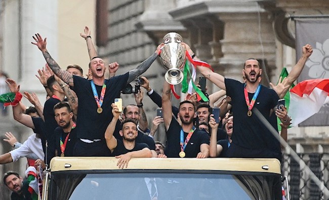 Italia ăn mừng chức vô địch Euro 2020 tại quê nhà